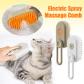 Cat Steam Brush Steamy Dog Brush 3 In 1 Electric Spray Cat Hair Brushes For Massage Pet Grooming